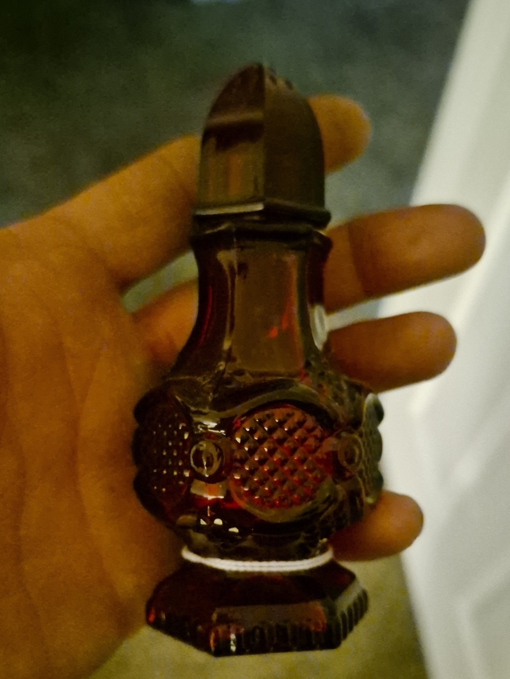 Small Deep Red Glass Salt or Pepper Shaker